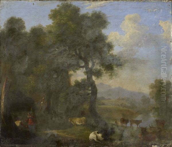 Landscape with Cattle - view 1