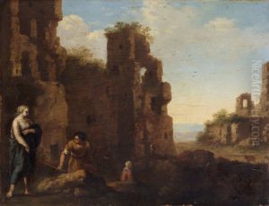 Ruinenlandschaft mit Staffage by Cornelius van Poelenburgh