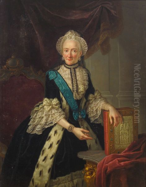 Therese Natalie (1728-1778) von Braunschweig - Wolfenbuttel als Abtissin von Gandersheim, Kniestuck - view 1