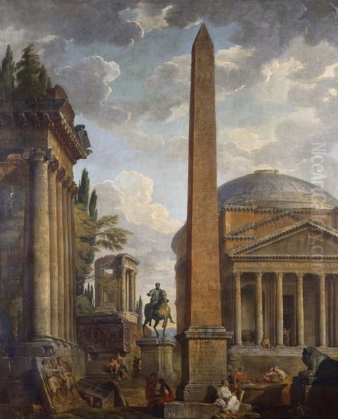 Caprice View with the Pantheon and Roman Ruins - view 1