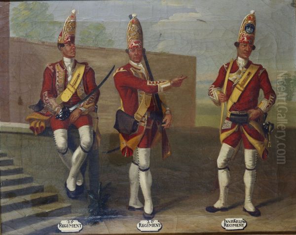 Grenadiers, 25th and 26th Regiments of Foot and 27th Inniskilling Regiment of Foot, 1751 - view 1