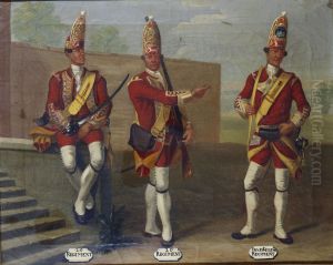 Grenadiers, 25th and 26th Regiments of Foot and 27th Inniskilling Regiment of Foot, 1751 Grenadiers, 25th and 26th Regiments of Foot and 27th Inniskilling Regiment of Foot, 1751