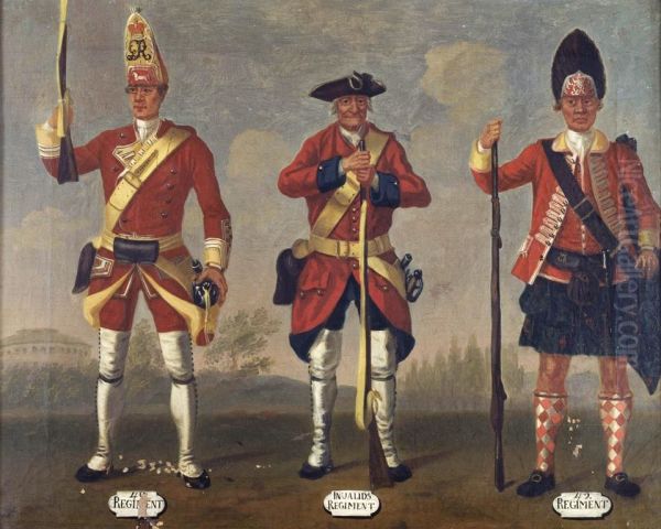 Grenadiers, 40th Regiment of Foot, and Privates, 41st Invalids Regiment and 42nd Highland Regiment, 1751 - view 1