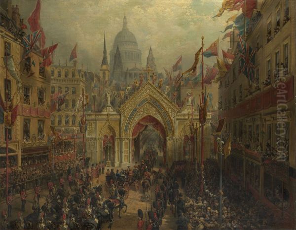 The Procession to St Paul's Cathedral, 27 February 1872 - view 1