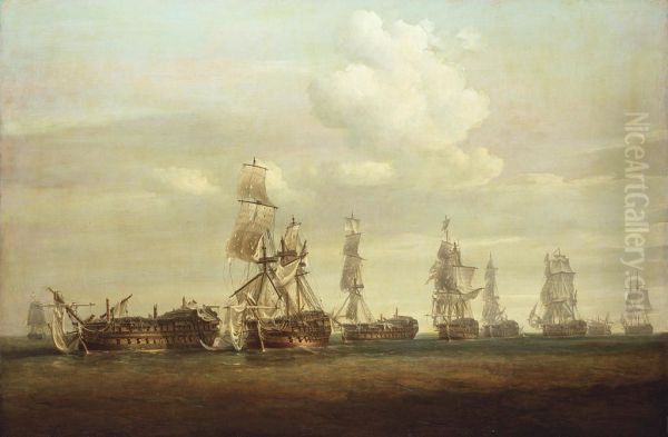 Sir Richard Strachan's Action off Ferrol - view 1