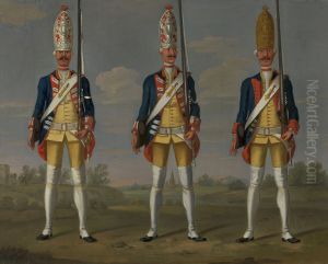 Grenadiers, Infantry Regiments "Stammer", "Tunderfeld" and "Both" by David Morier