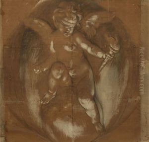A Cupid, Blindfold, Seated on a Globe by Carlo Cignani