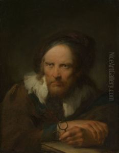 A Man Holding Spectacles