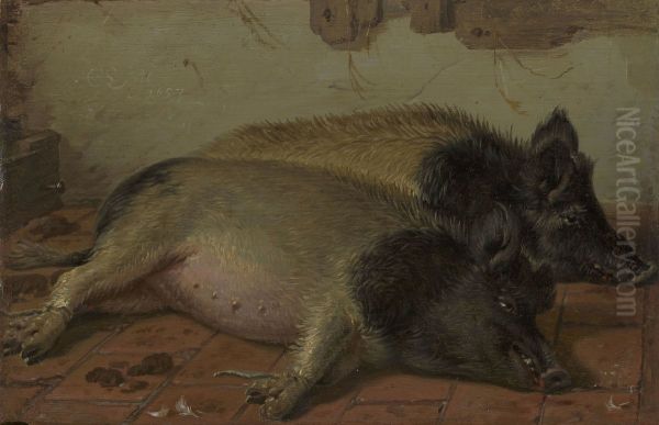 Two Pigs - view 1