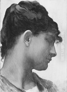 Head of an Italian Girl by Lord Frederick Leighton