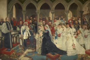 The Marriage of Princess Beatrice, 23rd July 1885. by Richard Caton Woodville, Sr.