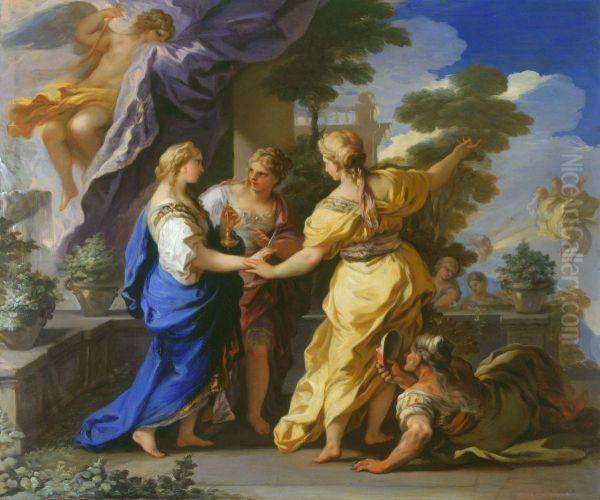 Psyche's Sisters Giving her a Lamp and a Dagger - view 1