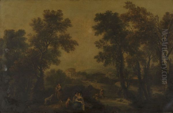 Landscape with Women and Children and a Dog - view 1