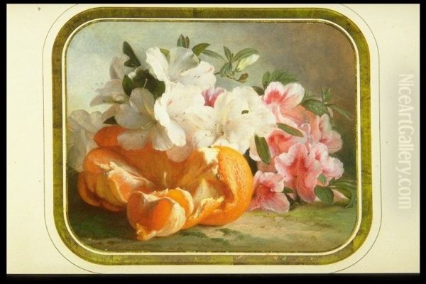 Azaleas and Orange - view 1