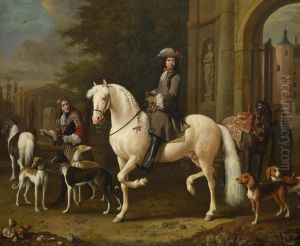 Johan Ortt (1642-1701) a cheval franchit la porte du chateau de Nijenrode