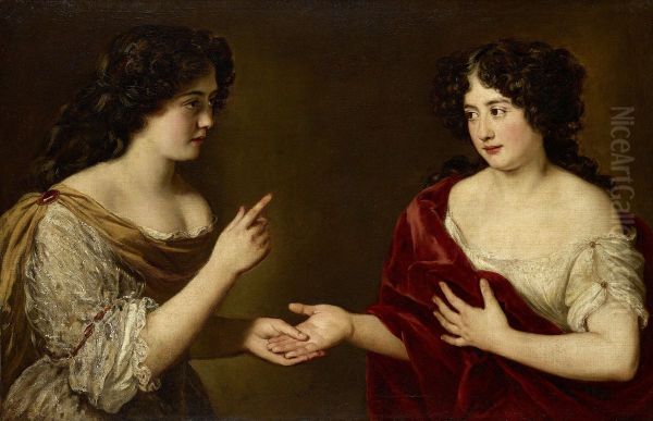 Hortense Mancini, Duchesse de Mazarin (1646-99) and her sister, Marie Mancini (1639-1715) - view 1