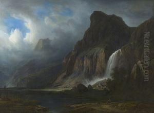 Chute de la Sallanche by Francois Diday