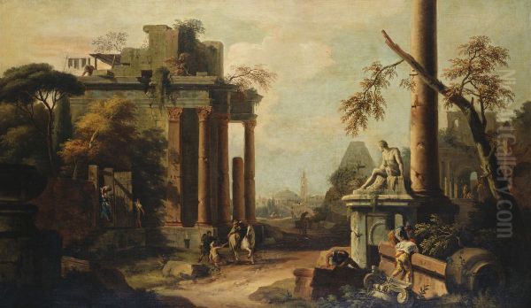 Caprice Landscape with Ruins and a Statue - view 1