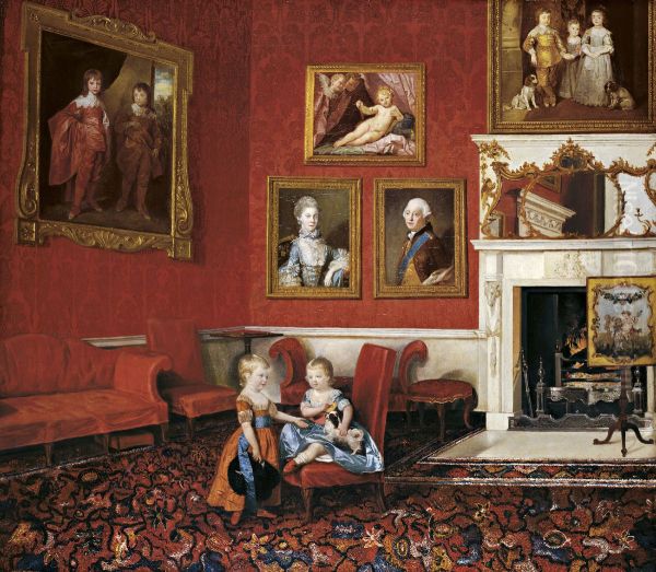 George, Prince of Wales, and Frederick, later Duke of York, at Buckingham House - view 1