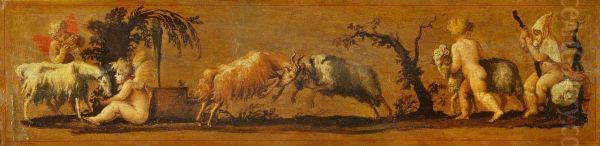 Putti with Goats - view 1