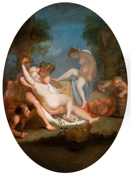 Bathing Scene by a River - view 1
