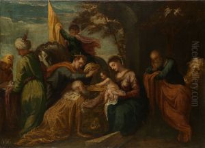 Adoration of the Kings by Andrea Schiavone
