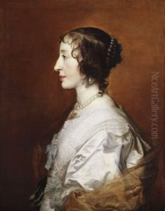 Queen Henrietta Maria (1609-1669) by Sir Anthony Van Dyck