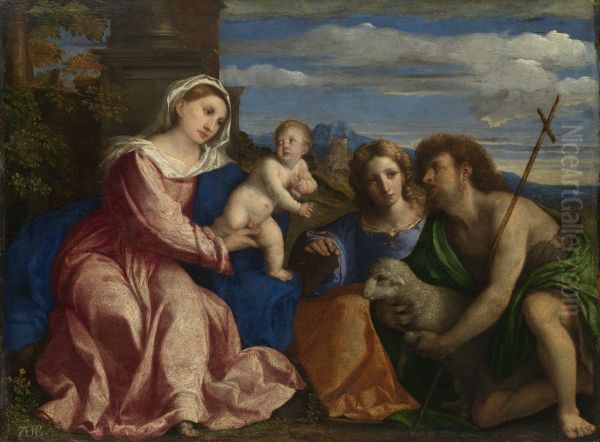The Virgin and Child with Saints Catherine of Alexandria and John the Baptist - view 1