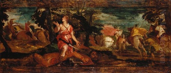 David Victorious Over Goliath - view 1