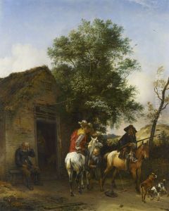 Two Sportsmen Outside an Inn