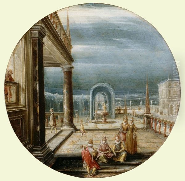 Figures on a Terrace - view 1
