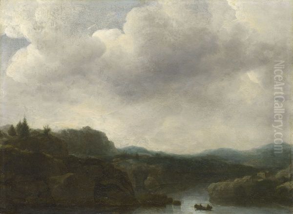 Rocky Landscape with a River - view 1