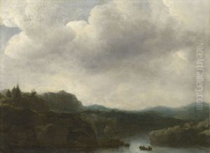 Rocky Landscape with a River by Allaert van Everdingen
