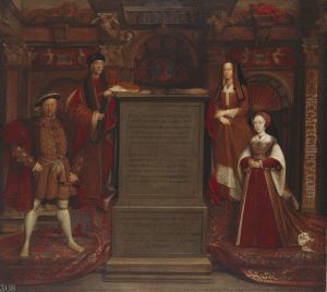 Henry VII, Elizabeth of York, Henry VIII and Jane Seymour by Remigius Van Leemput