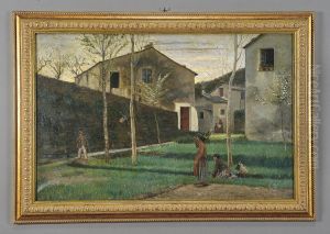 Castel Del Poggio Presso Fiesole by Eugenio Cecconi