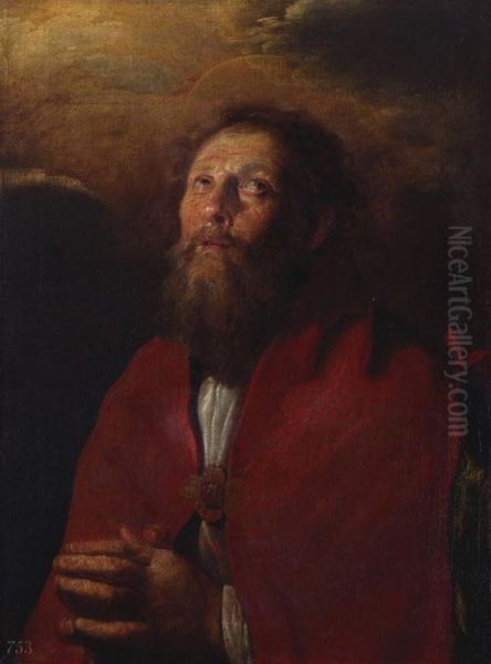 A Bearded Saint Praying - view 1
