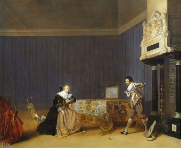 Lady and Gentleman in an Interior, 'A startling Introduction' - view 1