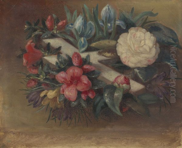 A Cross and Flowers - view 1
