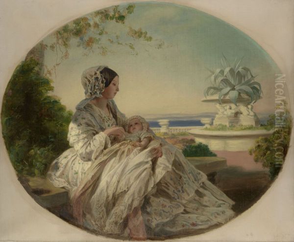 Queen Victoria (1819-1901) with Prince Arthur (1850-1942) - view 1