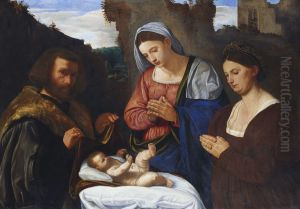 The Virgin Adoring the Child with Two Donors The Virgin Adoring the Child with Two Donors