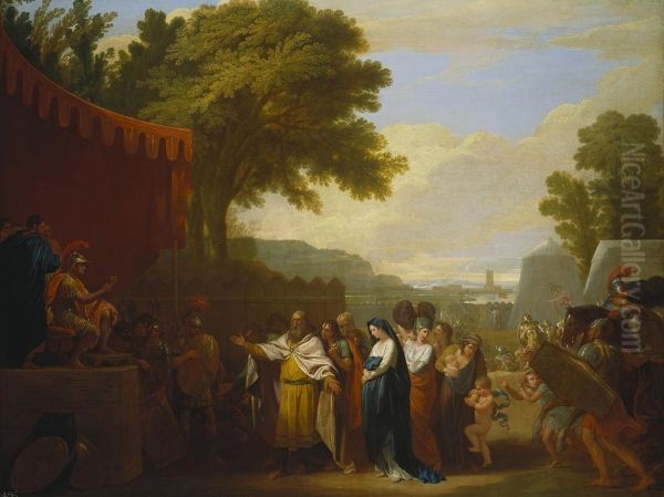 The Wife of Arminius brought captive to Germanicus - view 1