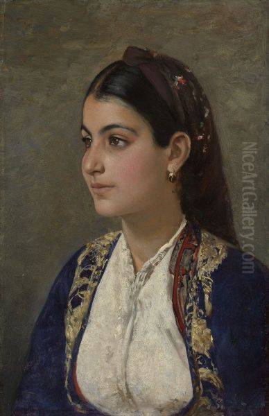 Rhodothea Petrou, weaver of Nicosia, aged 15. - view 1