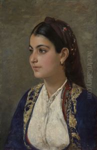 Rhodothea Petrou, weaver of Nicosia, aged 15.