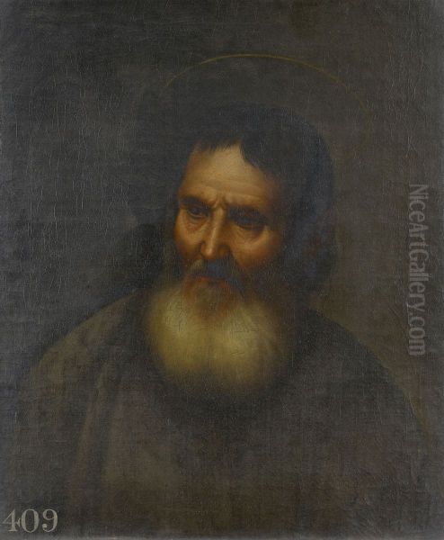 Head of a Male Saint - view 1