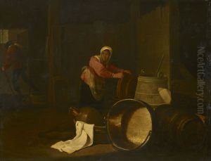 A Woman in a Dairy by David Teniers the Younger