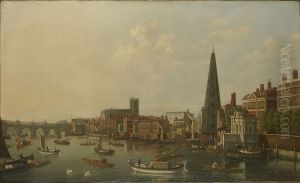The Thames at Westminster by Samuel Scott