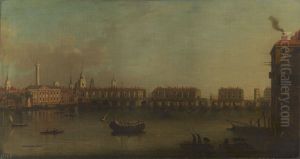 The Thames at London Bridge by Samuel Scott