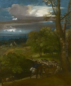 A Landscape with Shepherds and Flocks by Titian