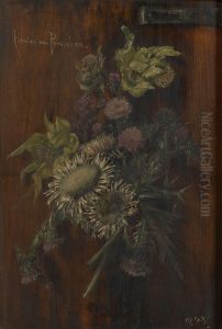 A Trompe l'Oeil with Flowers