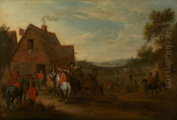Louis XIV and his Suite Halting at an Inn Door - view 1